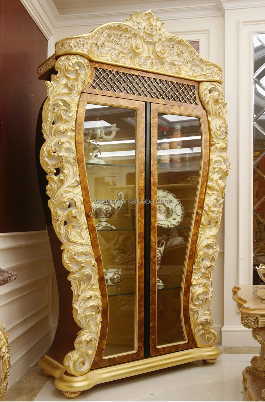 Stile rococò francese mobili soggiorno vetrina vino con porta tv ...