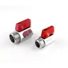 2018 Chrome Plated Brass Manual Mini Ball Valve with Red Handle