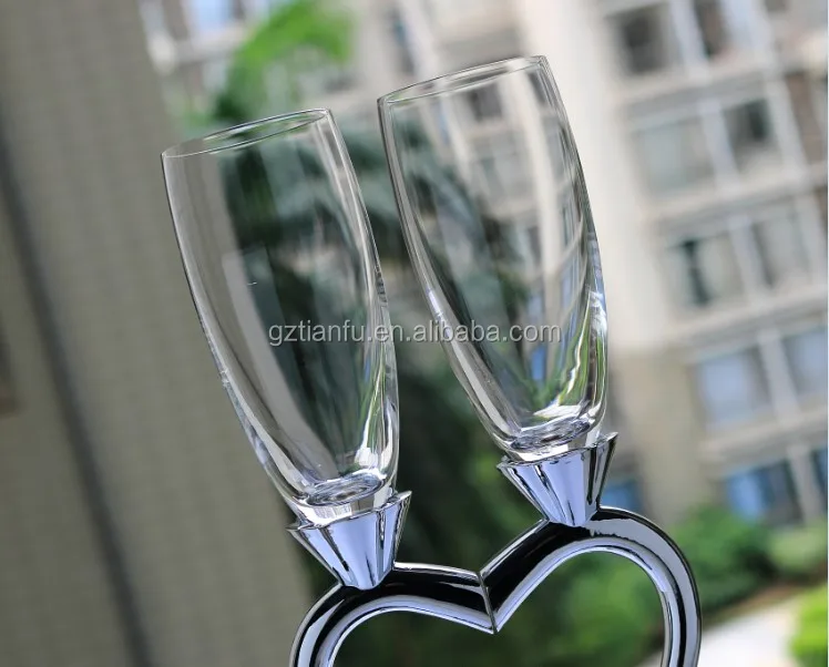 Heart Shape Crystal Champagne Flutes Wedding Toasting Drinking Wine Glasses Buy Champagne