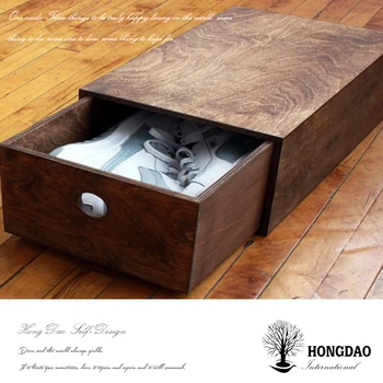 wooden shoe box