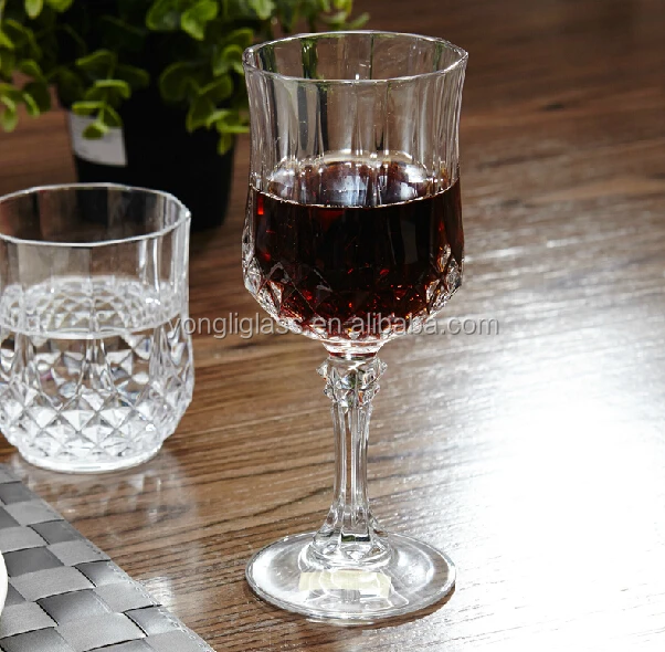 Lead free diamond red wine glass, drinking wine glass,crystal red wine glass