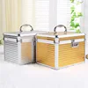Aluminum Frame Empty Artist Jewelry Storage Bag Travel Makeup With Password Train Acrylic Cosmetic Case