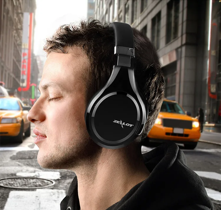 zealot b21 手势控制耳机在耳朵高保真立体声可折叠无线耳机麦克风