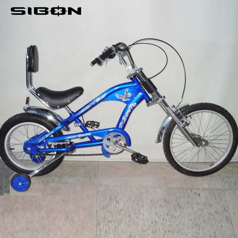 blue chopper bike