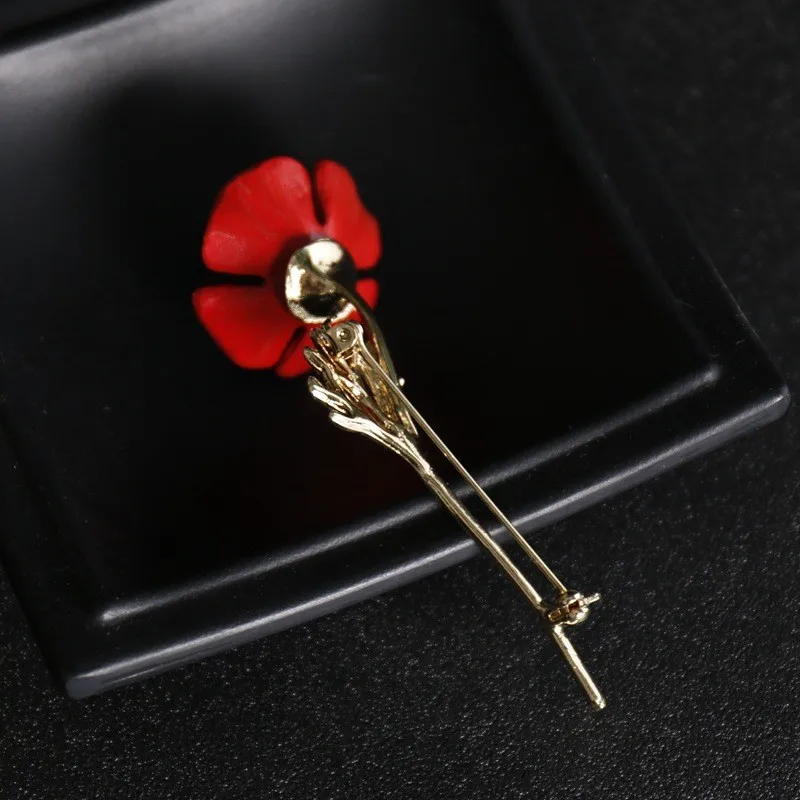 Wholesale Vintage British Royal Red Poppy Flower Brooch Pin Small Gift ...