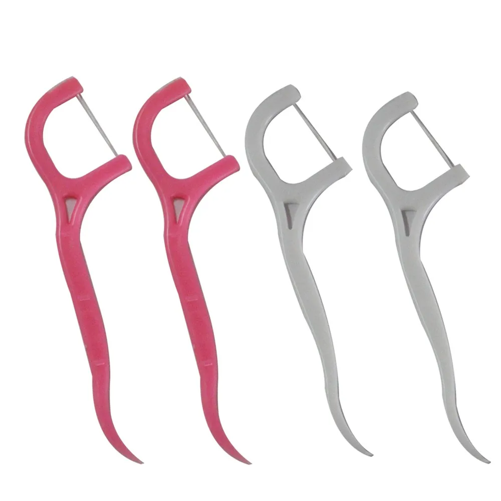 Eco Friendly High Quality Bulk Flat Plastic Toothpick Dental Floss Pick