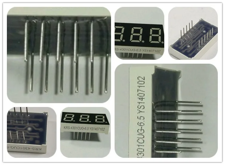 Micro Digit Ultra Thin Mini 0.4 Inch 3 Digits 7 Segment Green Led ...