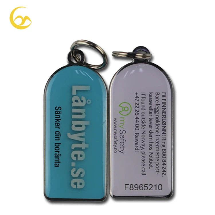 Printed Qr Code Key Tag Laser Engrave Serial Id Number Metal Key Tag