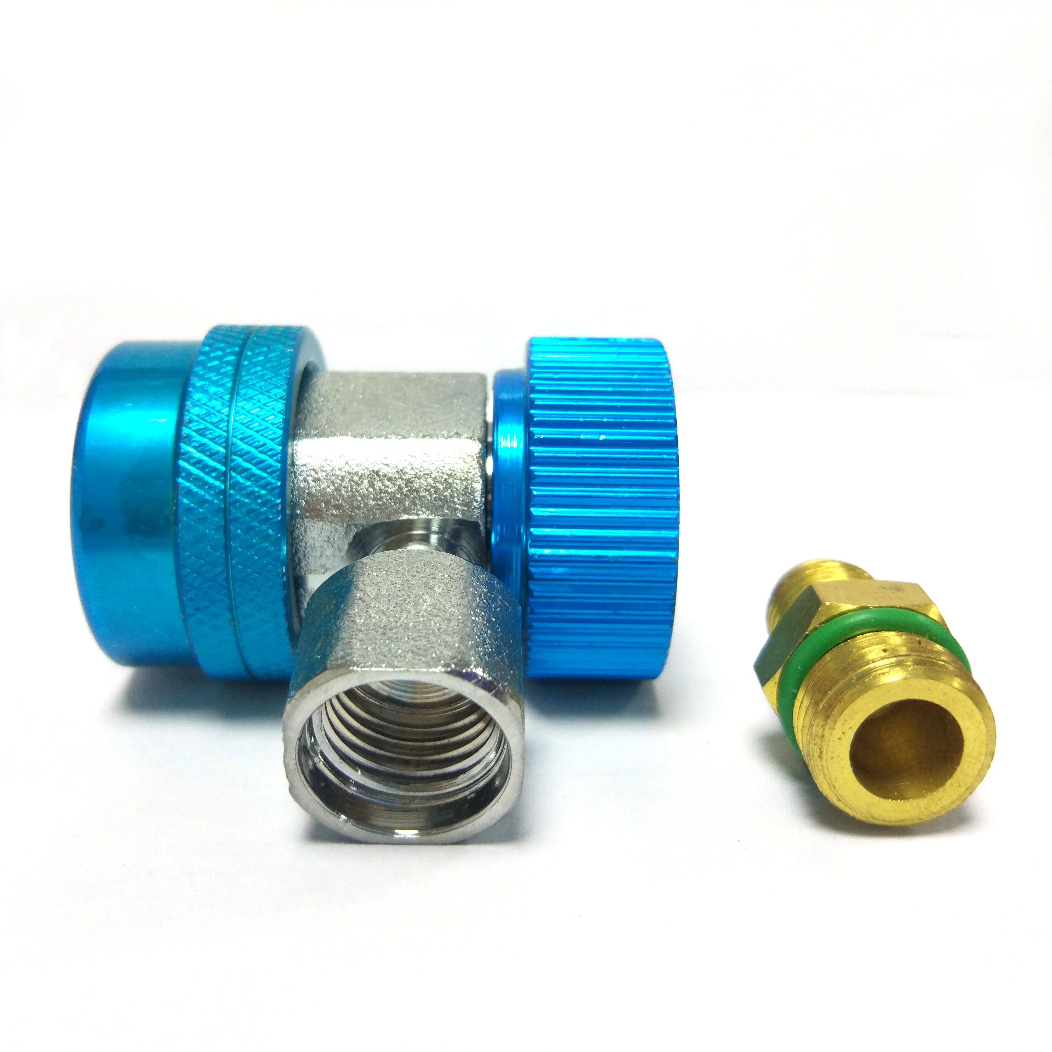 Manual Thread R134a Copper Refrigerant Gas Air Quick Connect Coupler