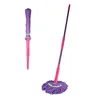 Cotton Hot Sale China Supply Self-squeeze Water Lazy Twist 360 Swivel Cleaning Wet Mops Dish Head Convenient Mop
