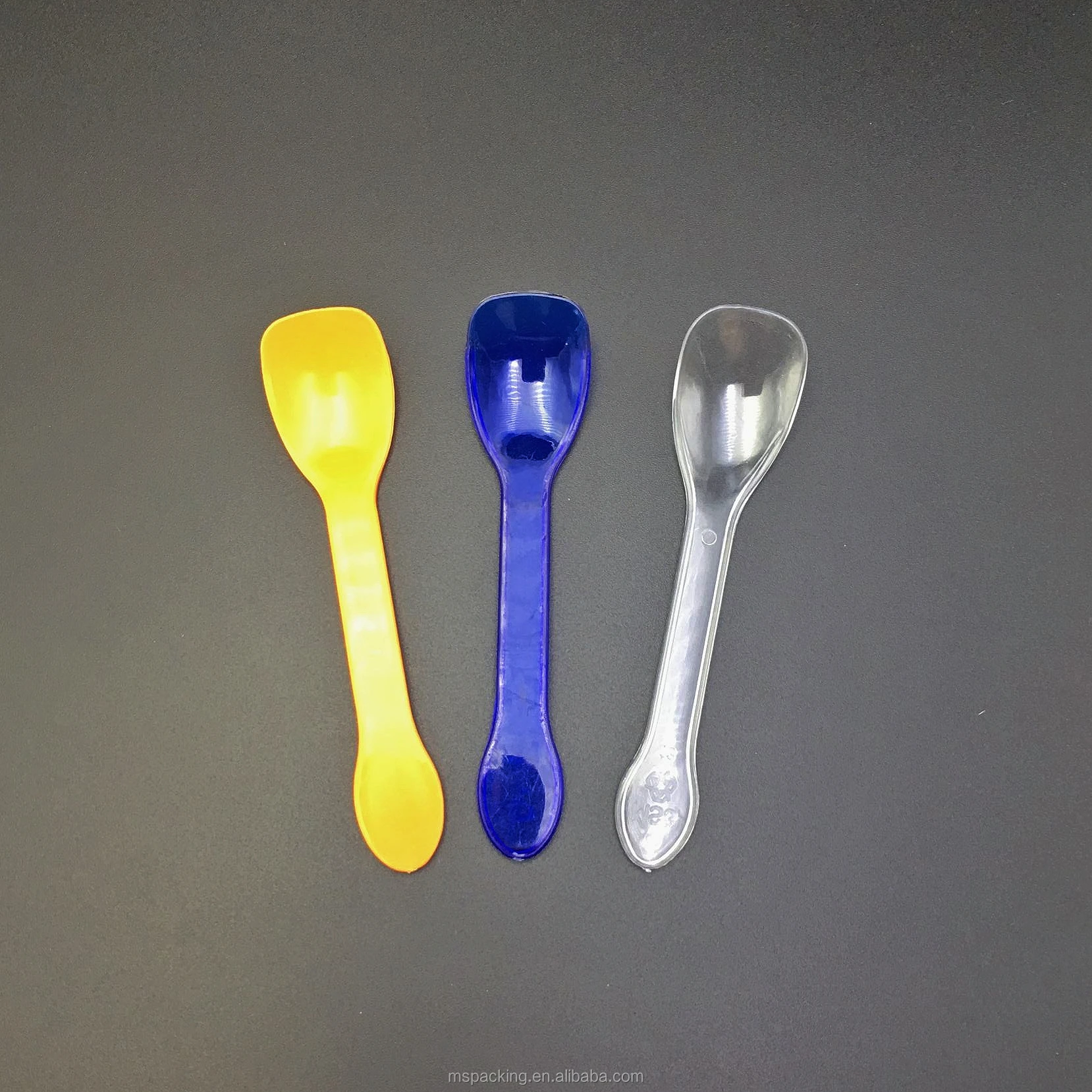 Colorful Long Handle Mini Plastic Spoon And Fork For Dessert Custom Printed Disposable Pp Ps