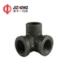 Black Malleable Iron Pipe Fitting Banded Equal Side Outlet Tee
