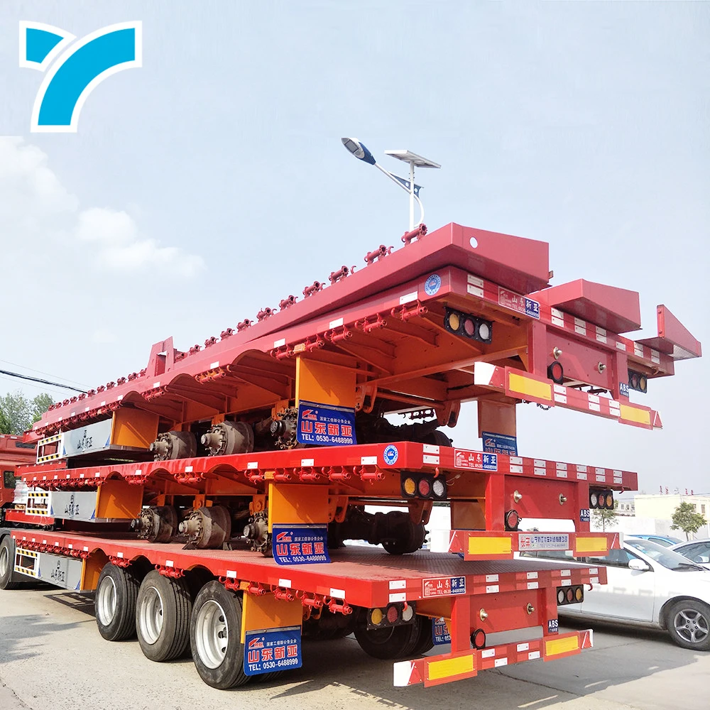New Arrival 2/3/4 Axles 40ft Flatbed Truck Semitrailer Container