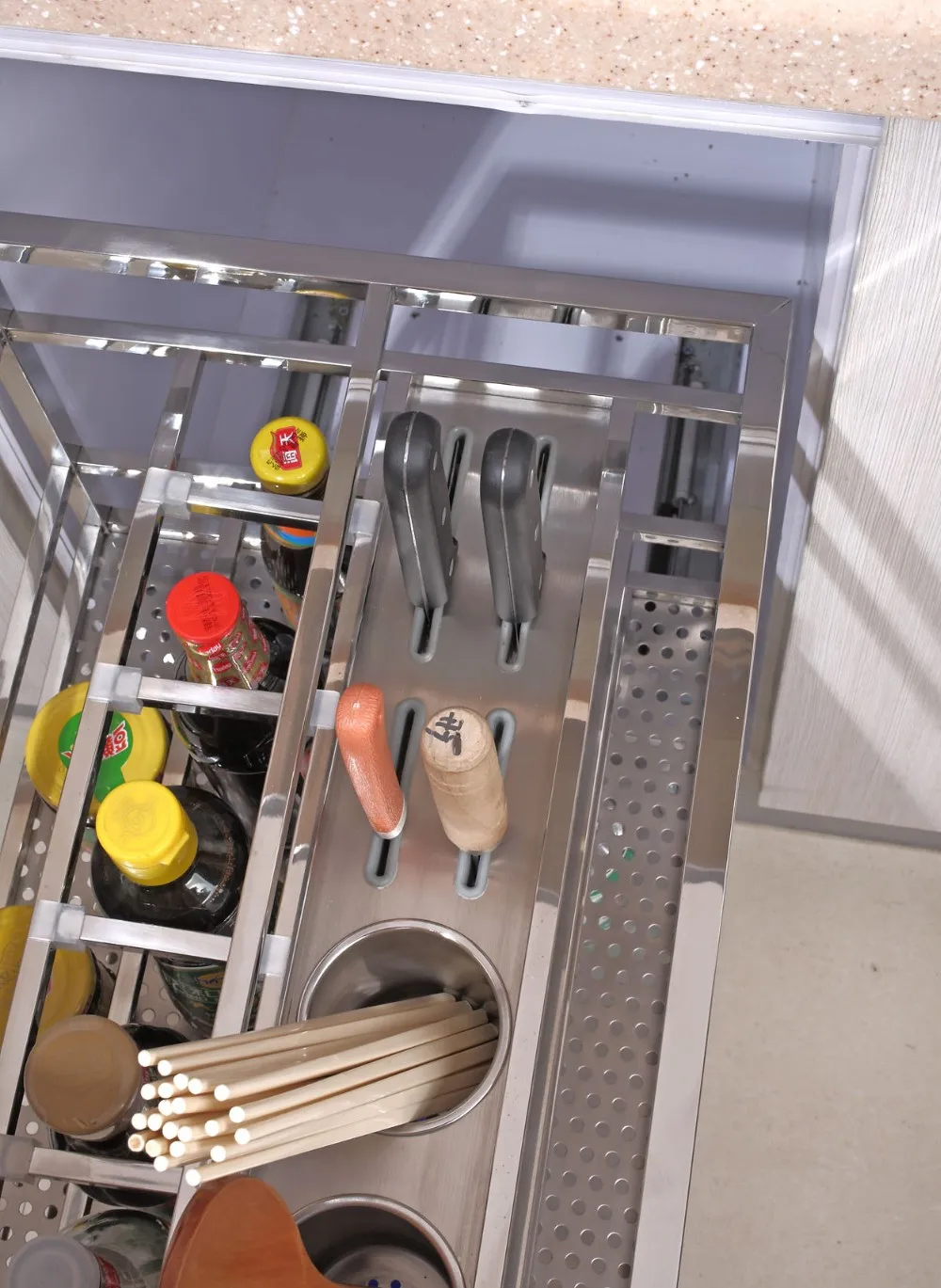 213 Pull Out Drawer Basket And Stainless Steel Kitchen Basket