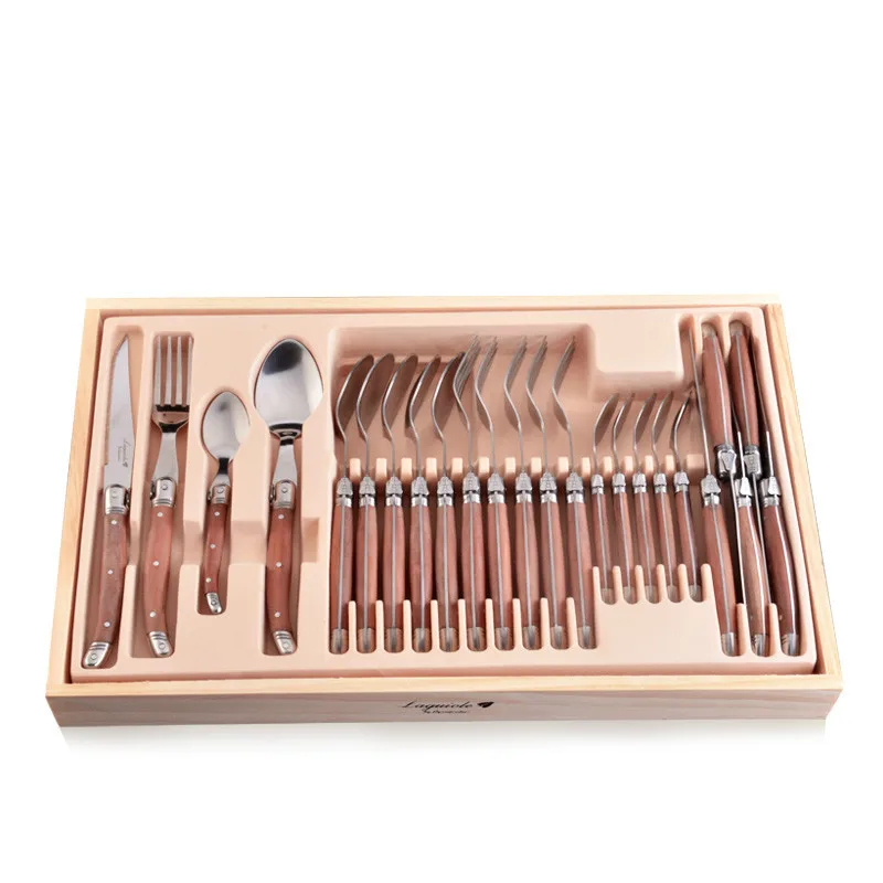 Steak Cutlery Set With Wooden Handle Find 24 Sets Of Western Cutlery Set Complete High Grade Knife And Fork Wooden