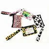 Hot Sale Cow Print Card Holder Mini Coin Wallets Key chain Wristlet Monogram Student ID Case