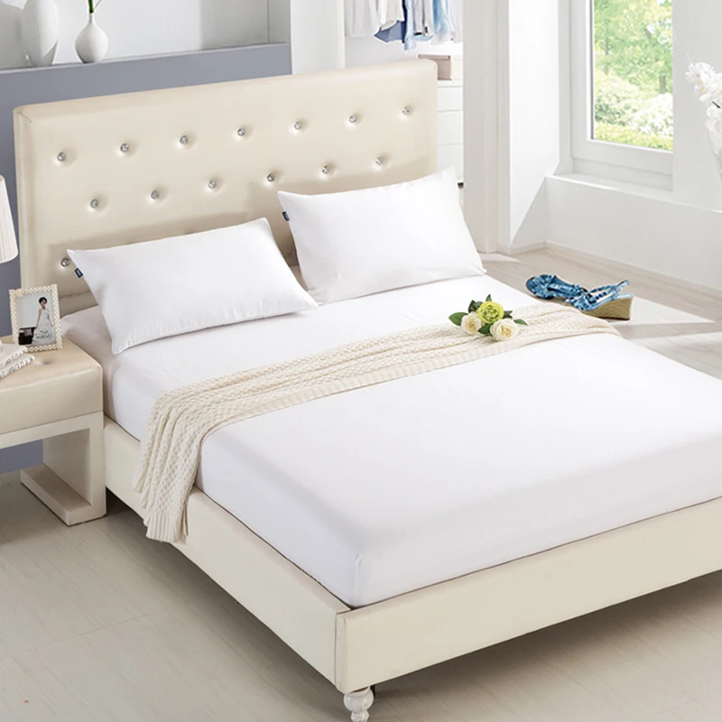 Small Order Can Be Accepta Hotel Plain White Color Bed Sheets,100 Cotton Fitted Bed Sheet Buy