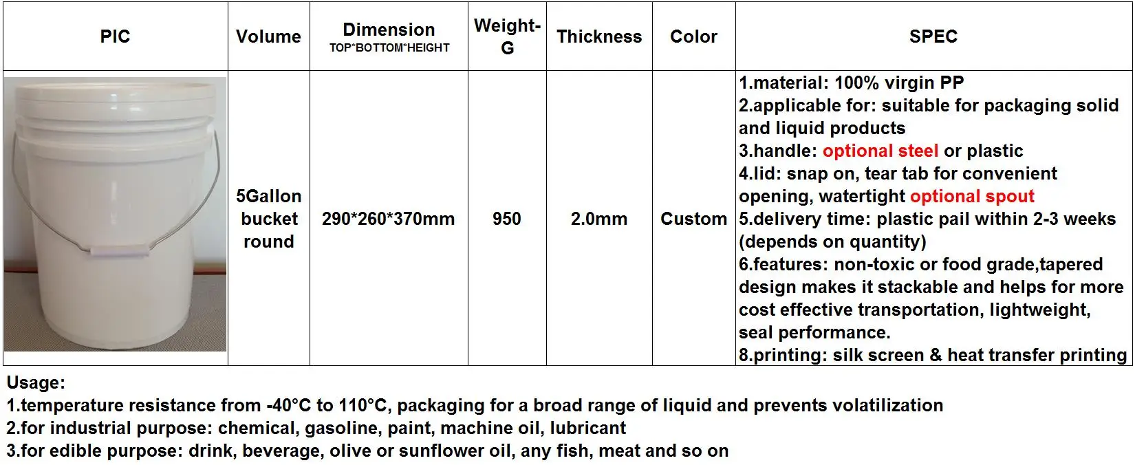 Recycled White Or Black Used 5 Gallon Buckets With Handle And Lid Buy