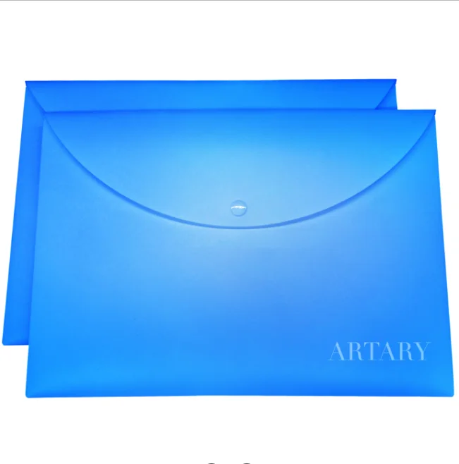 A4 Size Plastic Wallets Press Stud Clear File Document Envelopes Buy