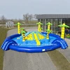 16m Dia. palm tree island kids N adults large inflatable water park for sale for outdoor water party activities