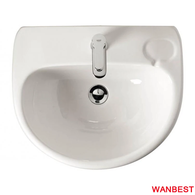 Luxury Artificial Stone Small Size Floor Standing Wash Sink Hair