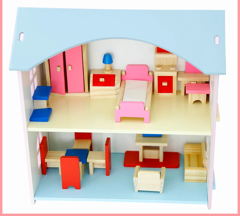 kids wooden dollhouse