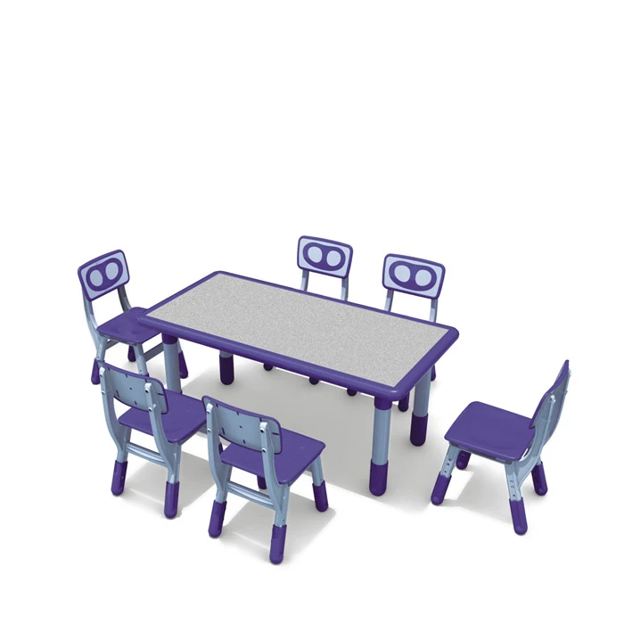 School Plastic Kids Cute Furniture Height Adjusted Table And Chair