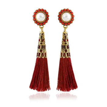 New Fashionable Spring Design Earring For Lady Artificial Pearl With New Fashionable Spring Design Earring For Lady Artificial Pearl With Rhinestone Tel Ethnic