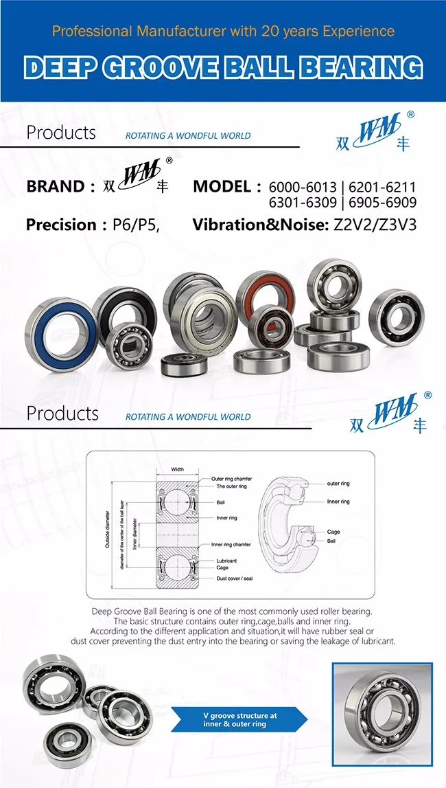 Mlz Wm Brand D6010 Rs C3 Ceramic Bearings 60102rs1 60102z Ball