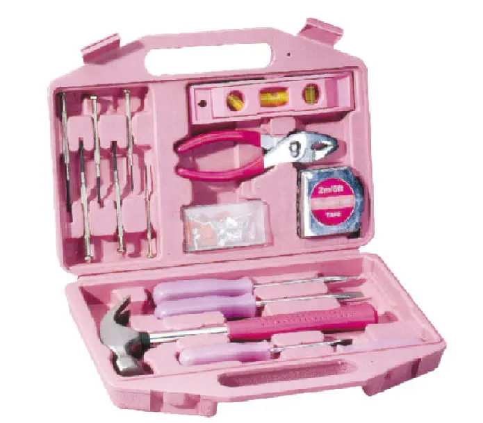 14pcs Ladies Tool Kit Pink Tool Set,Lady Tool Hardware