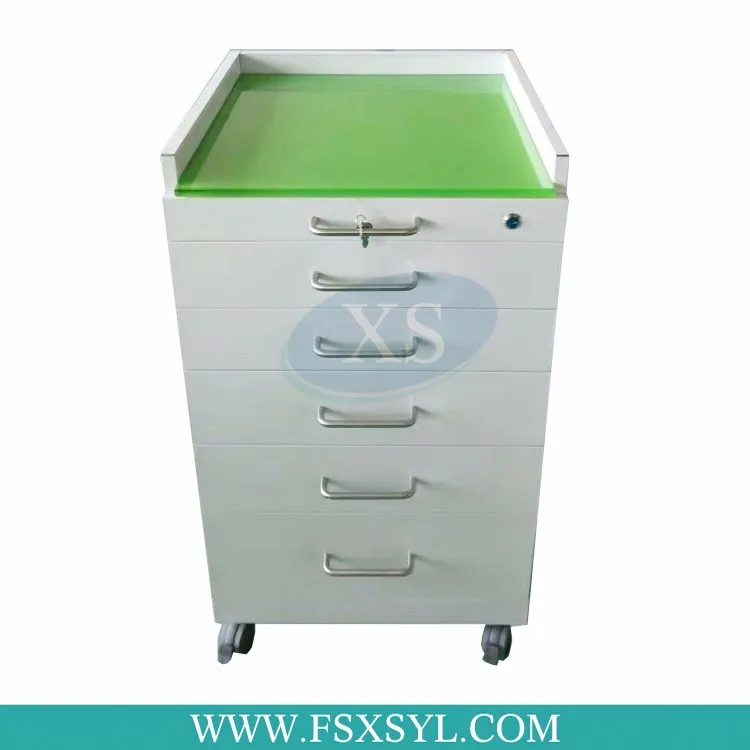 Modern Mobile Cart 5 Drawers Dental clinic Stainless steel