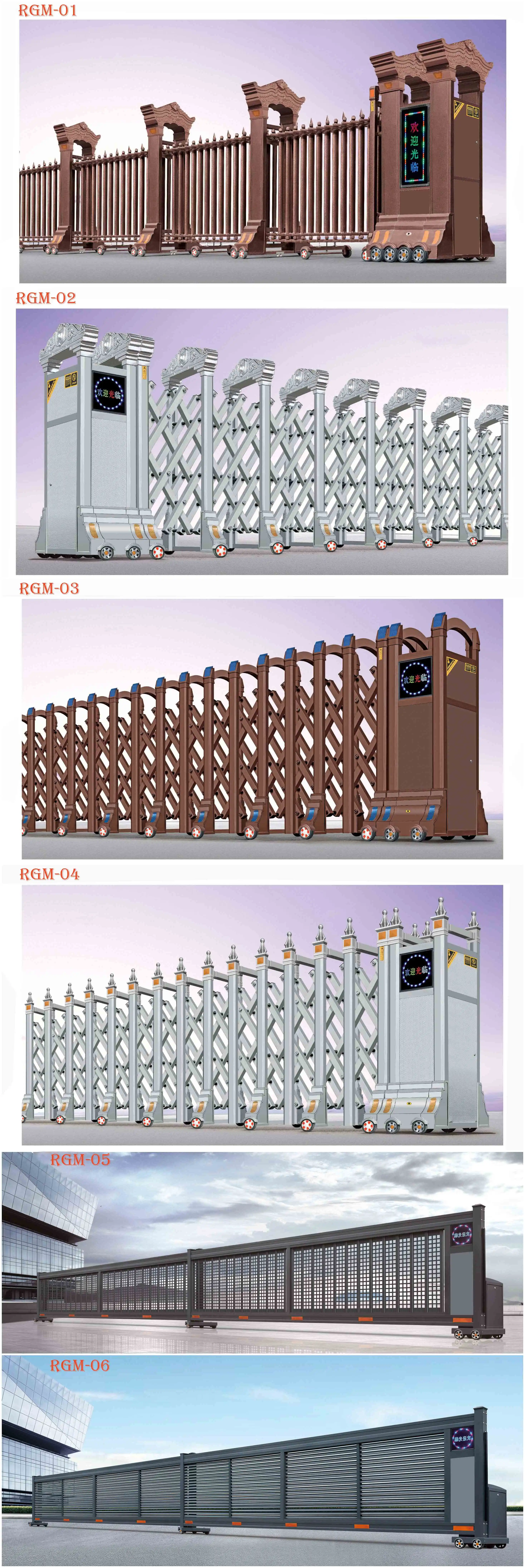 China manufacture electric automatic aluminum driveway folding gate door price retractable sliding welding gate design SGM-10