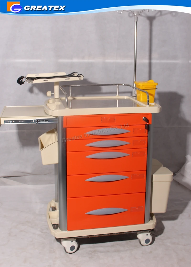 Hospital Emergency Abs Nursing Medical Trolley With Drawers Cart Buy