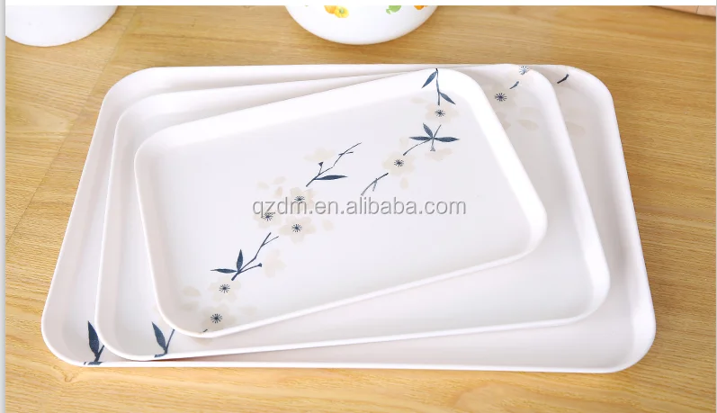 Custom-made melamine Rectangle tray 3pcs