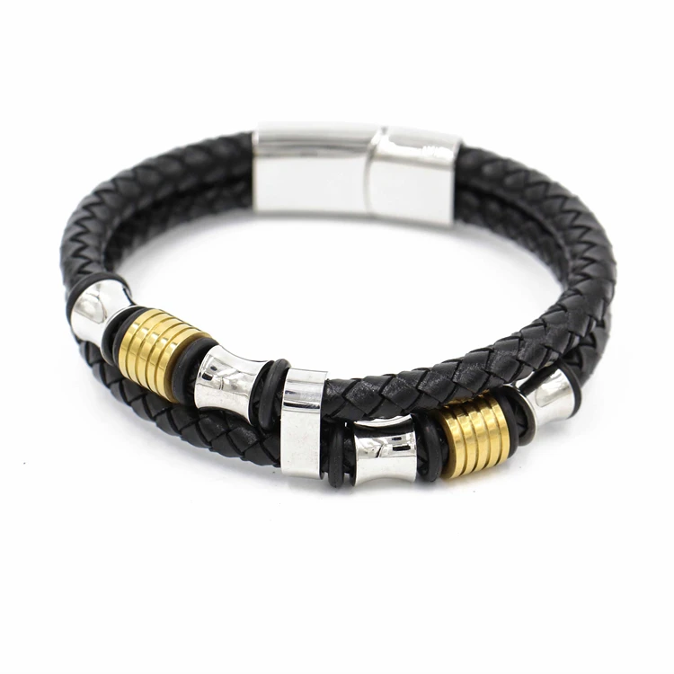 2021 Wholesale Stainless Steel Jewelry Custom Braided Leather Bracelets Gold Men Leather Bracelet Buy Leather Bracelet Custom Leather Bracelet Stainless Steel Jewelry Product On Alibaba Com