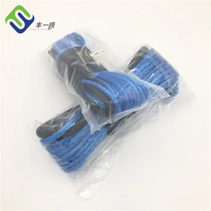 Braided synthetic winch rope used for atv 4x4