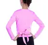 CL00187 Ballet Dance Pull On Top Mesh Wrap Top