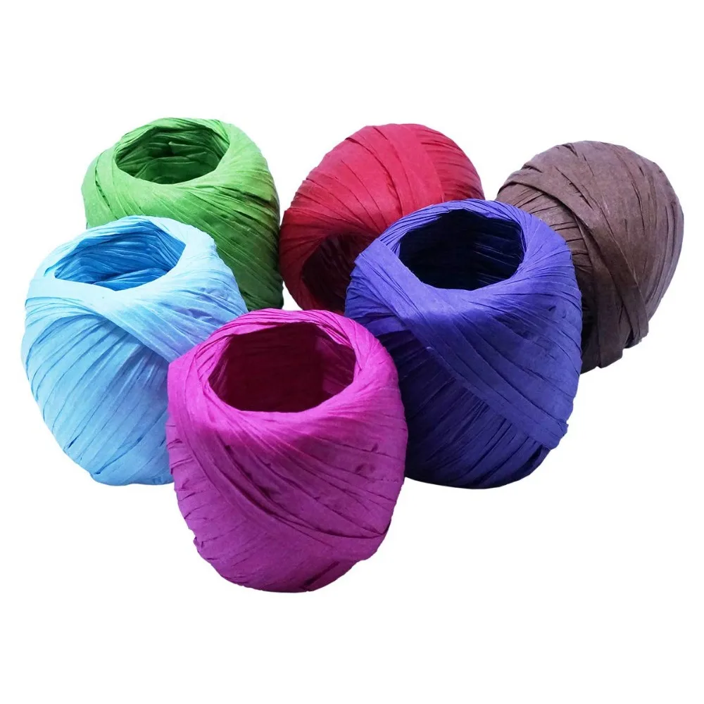 Raffia Biodegradable Colorful Raffia Grass Raffia Material Roll For