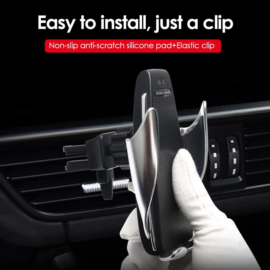 Wholesale Mobile Phone Charger 10W Infrared Qi Fast Charging Holder Mount Magnetic Wireless Car Charger for iphone for samsung