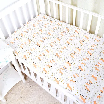 100 Cotton Baby Printed Bed Fitted Sheet Crib Sheet Buy Crib