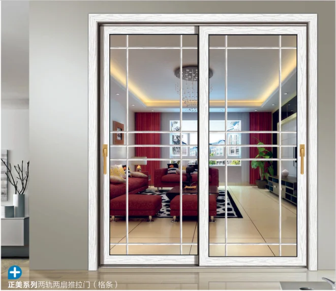 Soundproof White Aluminum Interior Sliding Double Glass Doors With Ce Certificate Buy Interior Doors With Glass With Two Panels Soundproof Interior