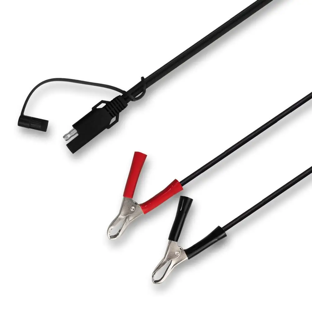 30A Alligator clips to 2 Pin Quick Disconnect Wire Harness - SAE Connectors, Black,