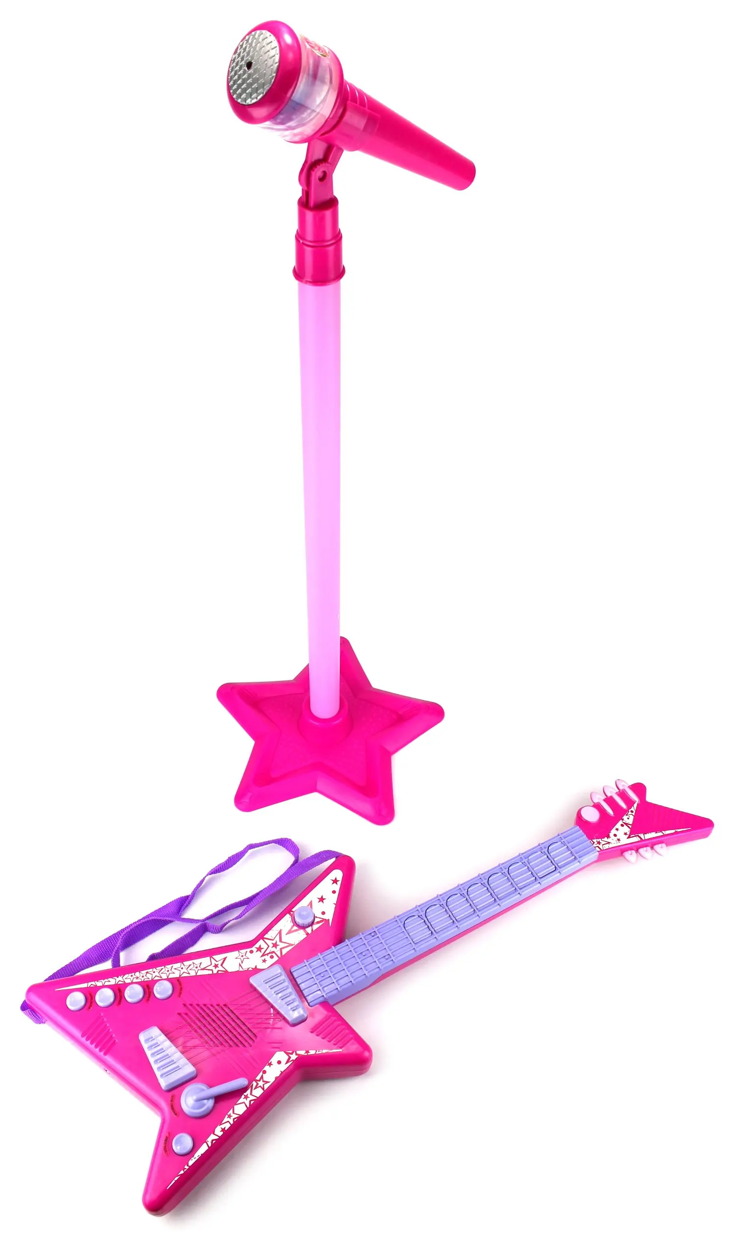 Buy Rock Princess Childrens Kids Toy Stand Up Microphone & Guitar Play 