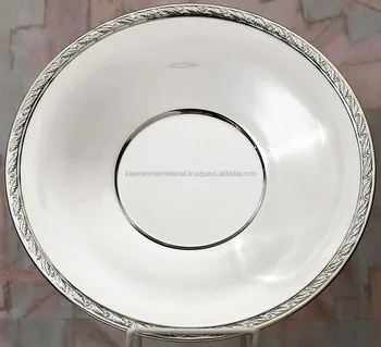 round silver decorative tray