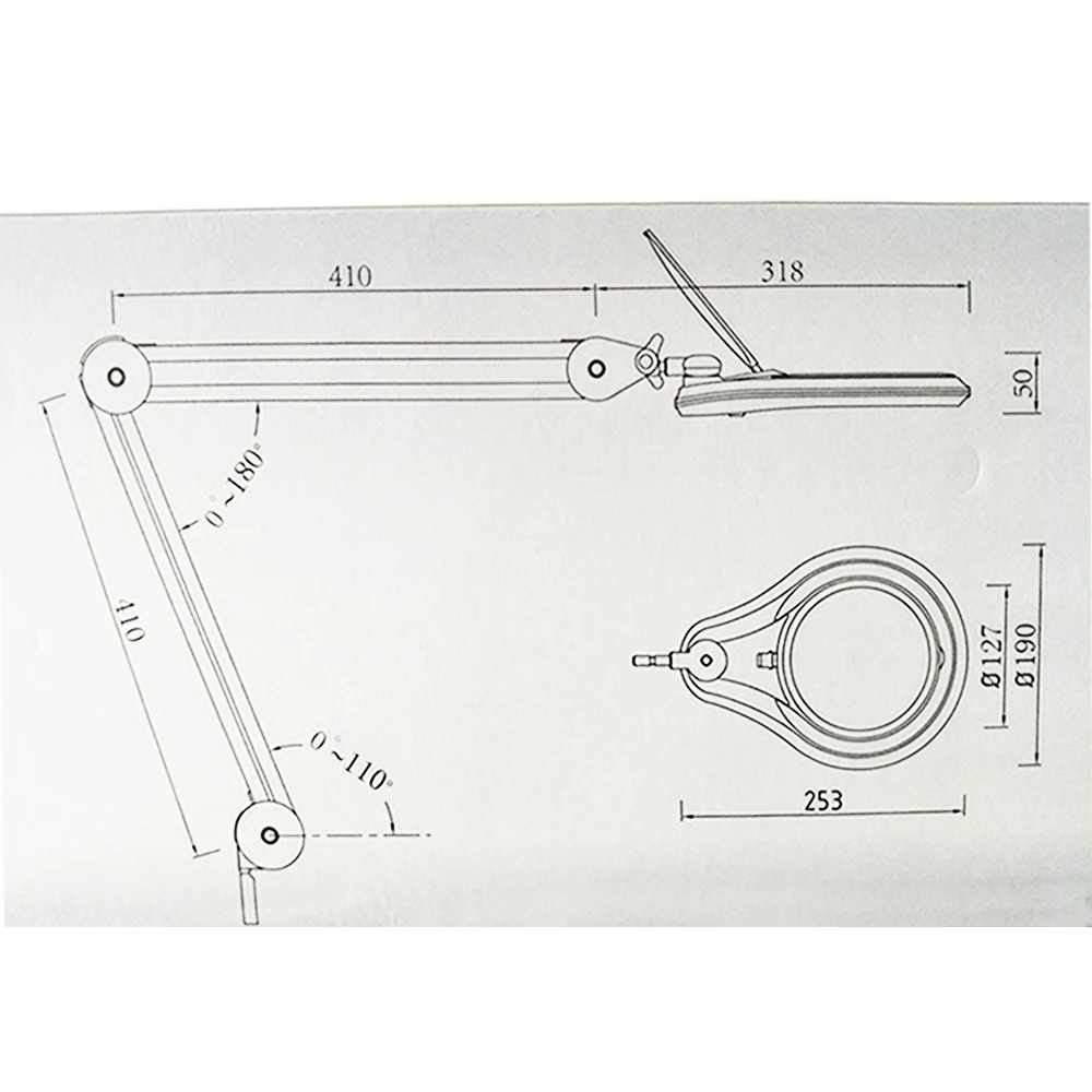 8066d24c Led And Esd Magnifier Table Clamp Cleanroom Magnifying Lamp