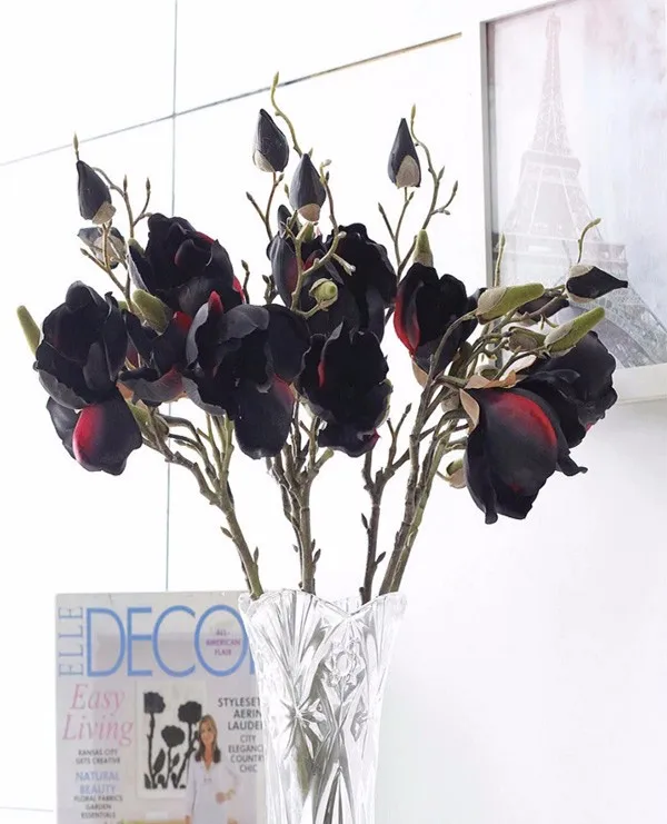 Cheap Colorful Silk Flower Single Aritificial Magnolia Flower Buy