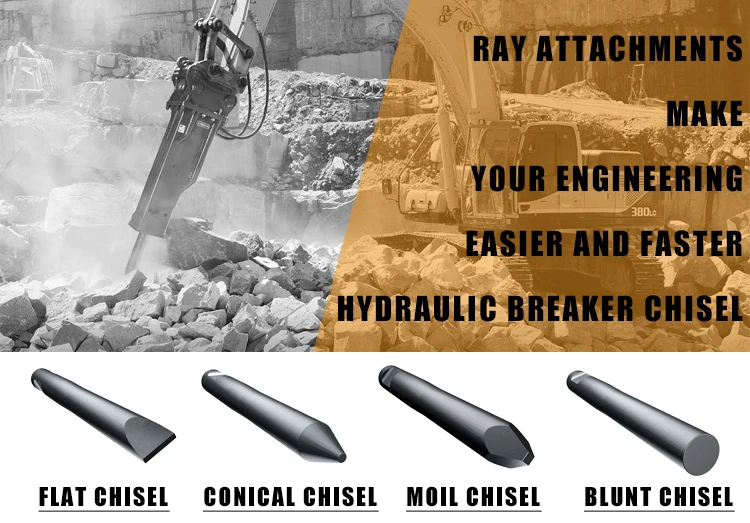 Excavator Hydraulic Breaker Hammer Chisel For Stone And Rock Buy