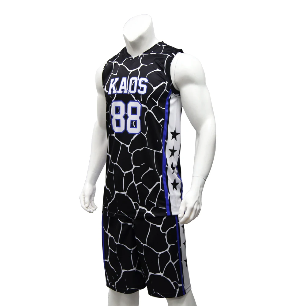 Healong Sublimation Printing Black Basketball Jersey Wholesale Sport Jersey Custom Basketball