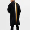 cheap mens designer winter coats dropped shoulders open front extreme oversized wool jacket with back stripes