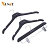 Cheap price and fast delivery high quality ABS black rubber coating plastic garment hangers